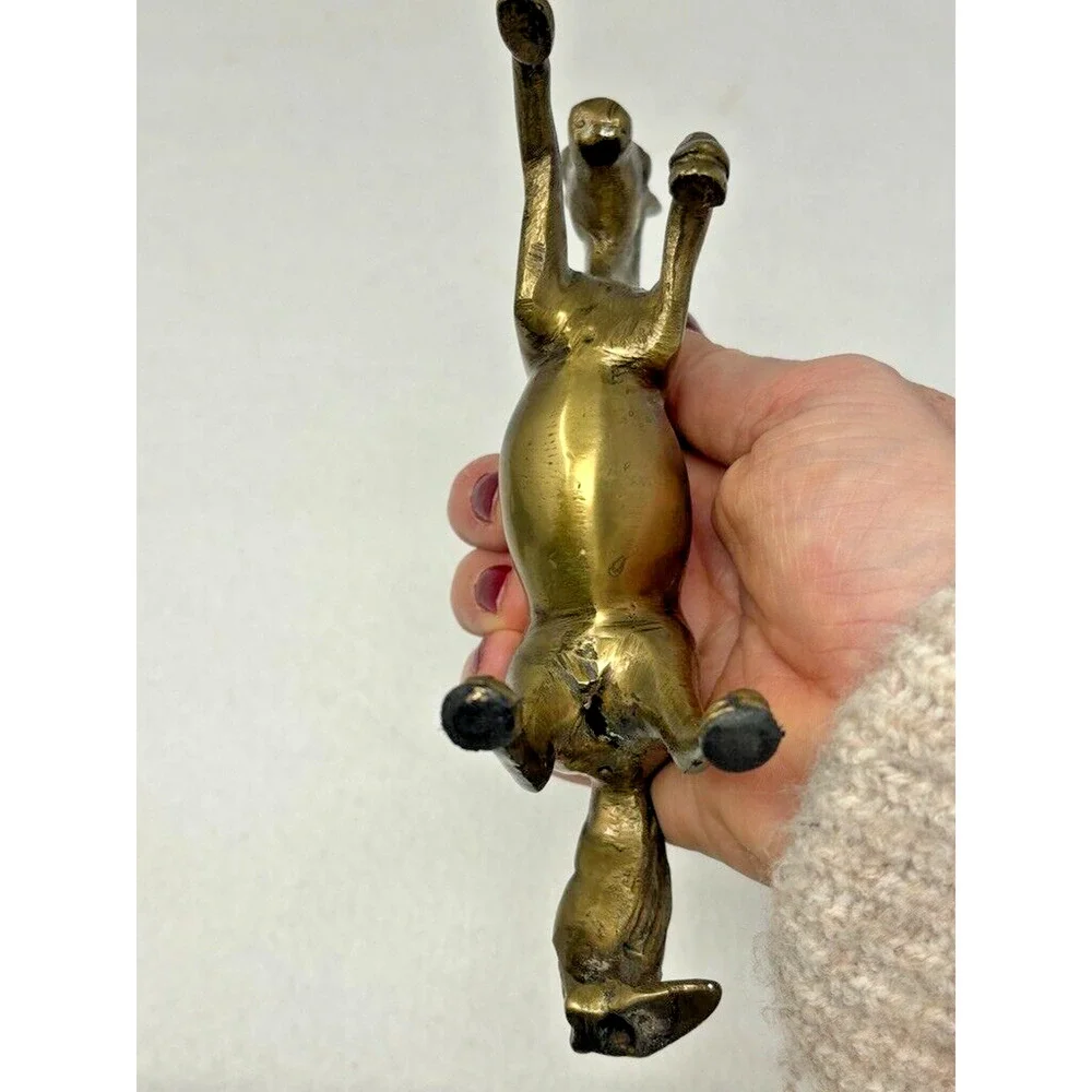Vintage Brass Horse Wild‎ Rearing Figurine Statue Equestrian Western Ranch Lodge